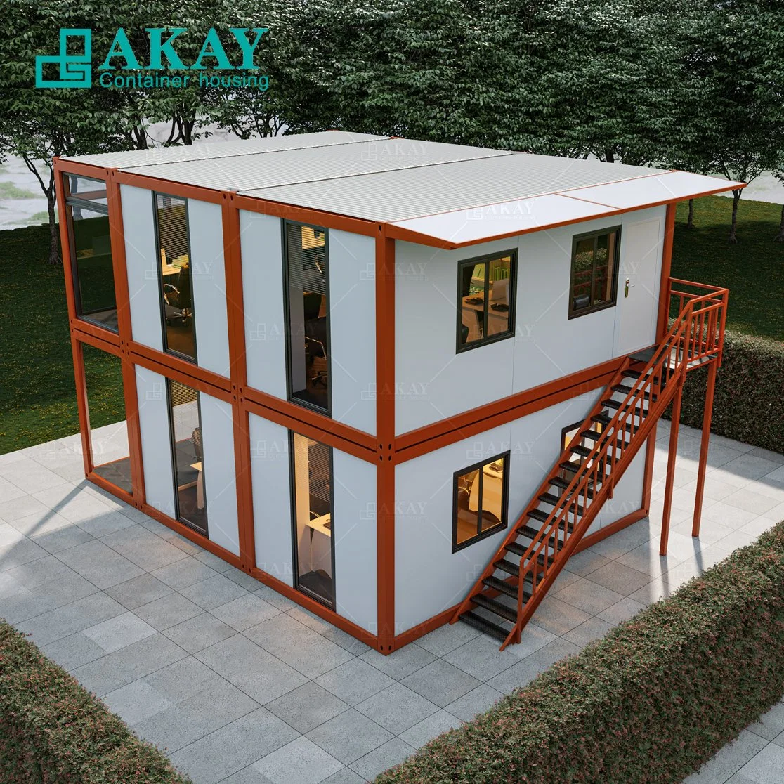 Two Floor Mobile Quickly Assemble Container Home Customized Modular Prefabricated Camp Building Prefab Container House Office