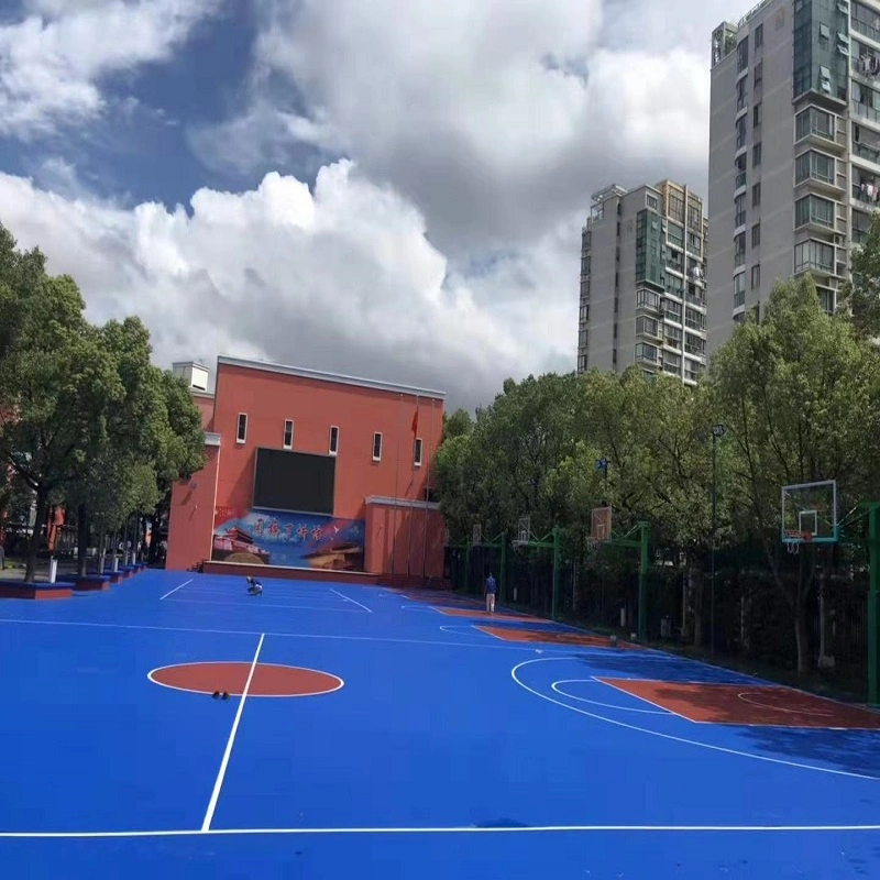 High quality/High cost performance  Synthetic Silicon PU Elastic Layer Tennis Basketball Courts Sports Surface Flooring