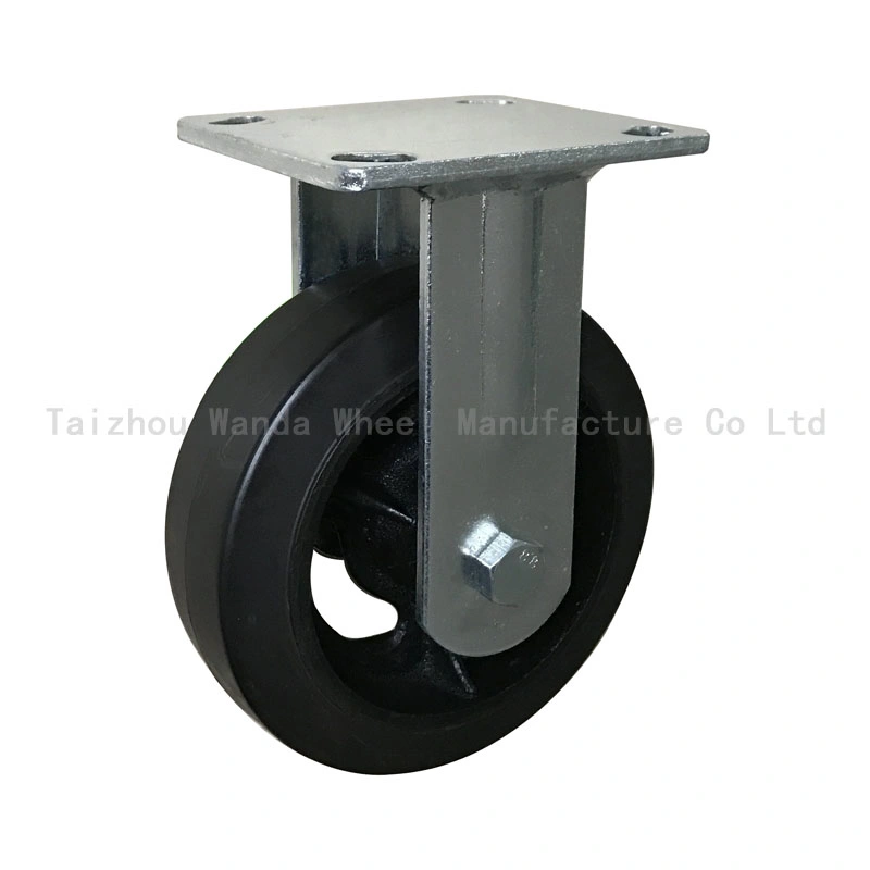 6 Inch Heavy Duty Rubber Caster with Cast Iron Wheel