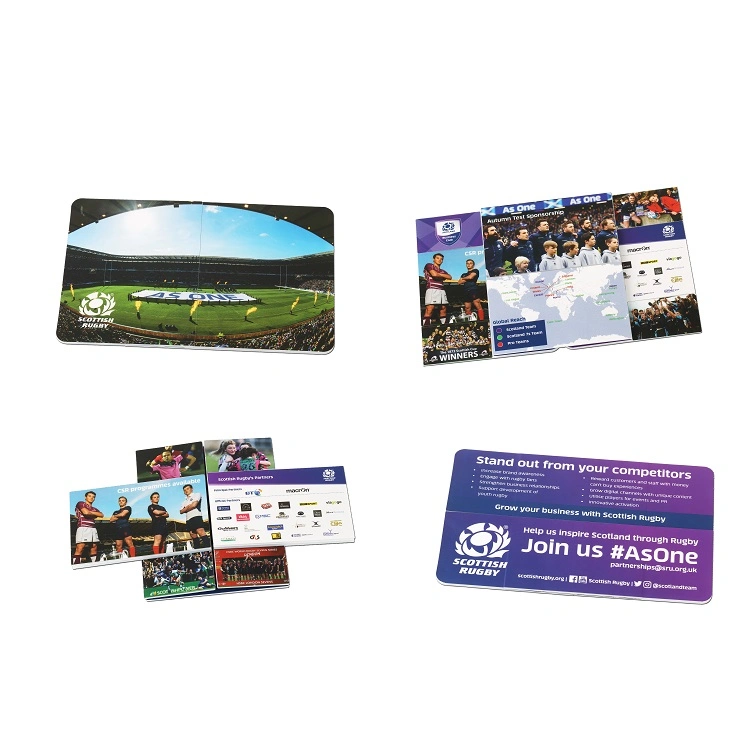 Hot Advertising Printing Foldable Card com PVC Sticker Magic Puzzle Para promoção