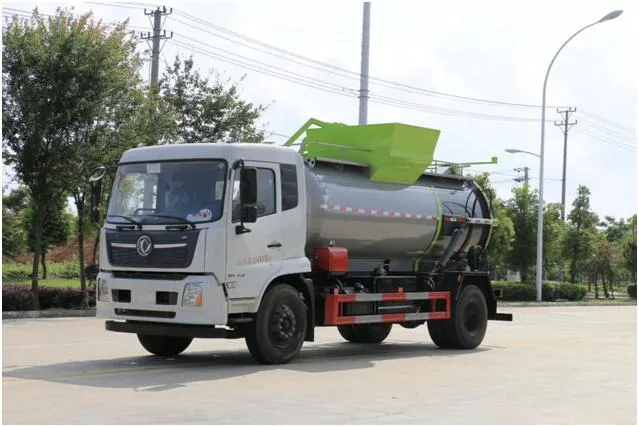 Dongfeng Tianjin Elevador hidráulico 12cbm chassis molhado lixo coleção ODOOR Controle carga automatizada Multi-compartimento Cozinha lixo Transporte camião/veículo lixo