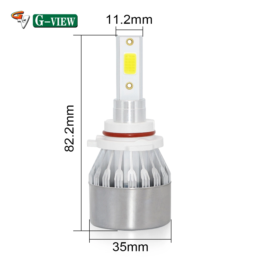 G-View C6 Заводские оптовые светодиодные фары 9005 HB3 9006 HB4 H11 H4 H7 LED фары 6000K Светодиодки C6 LED Фары