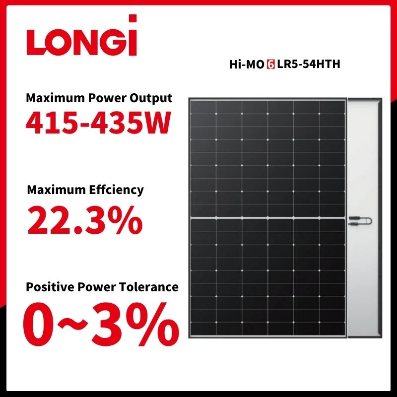 Sistema de painéis solares Longi para sistemas de alimentação solar domésticos 500W 550 W painéis solares Solar PV Module