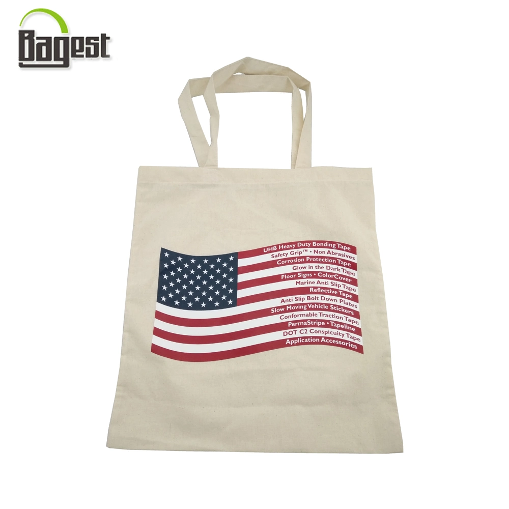 Natural White Custom Printed Cheap Gift Promotional Recycled Organic Canvas Tote Shopping Cotton Bag