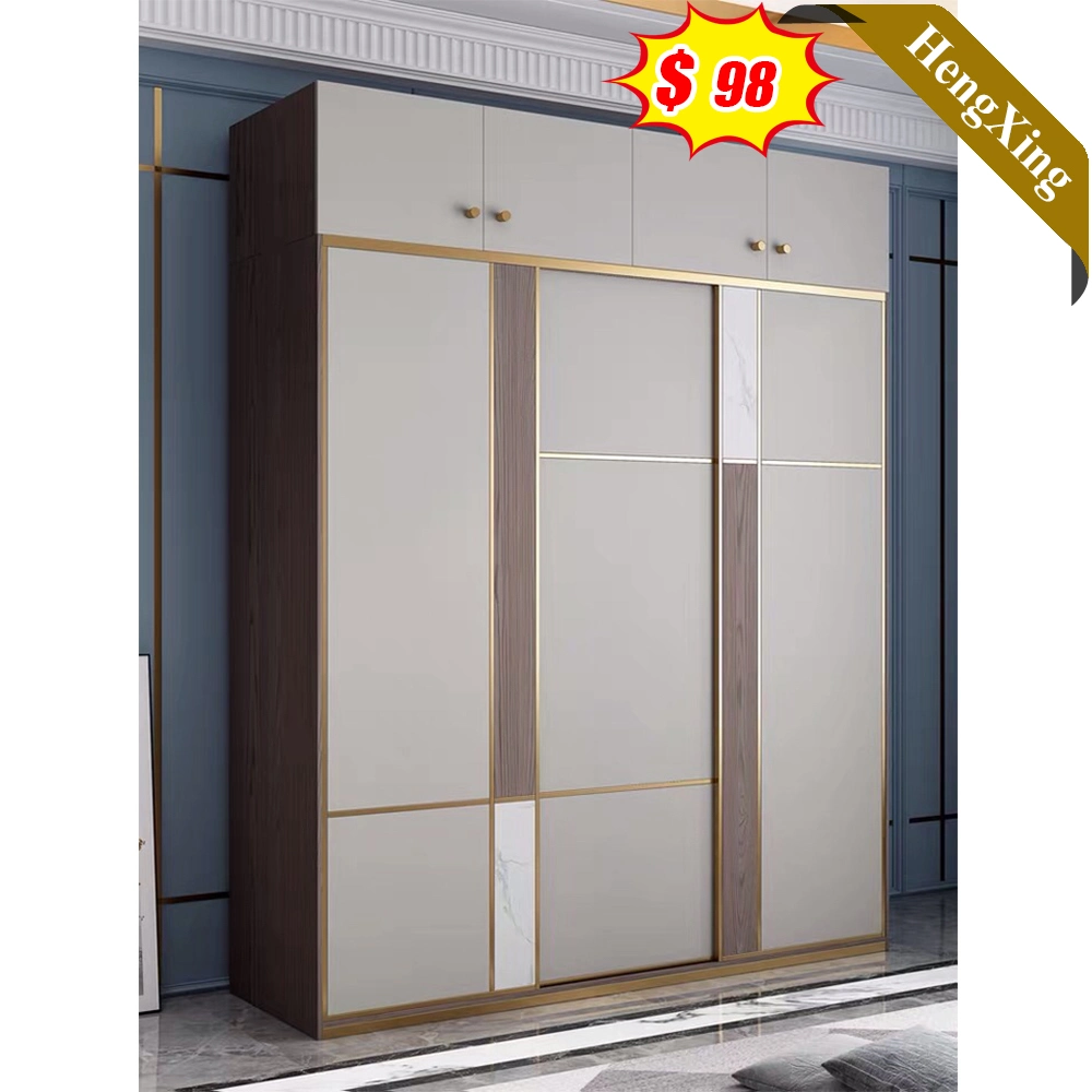 Modern Modular Bedroom Sliding Frosted Glass Door with Mirror Slide Closet Wall Wardrobe Furniture Design