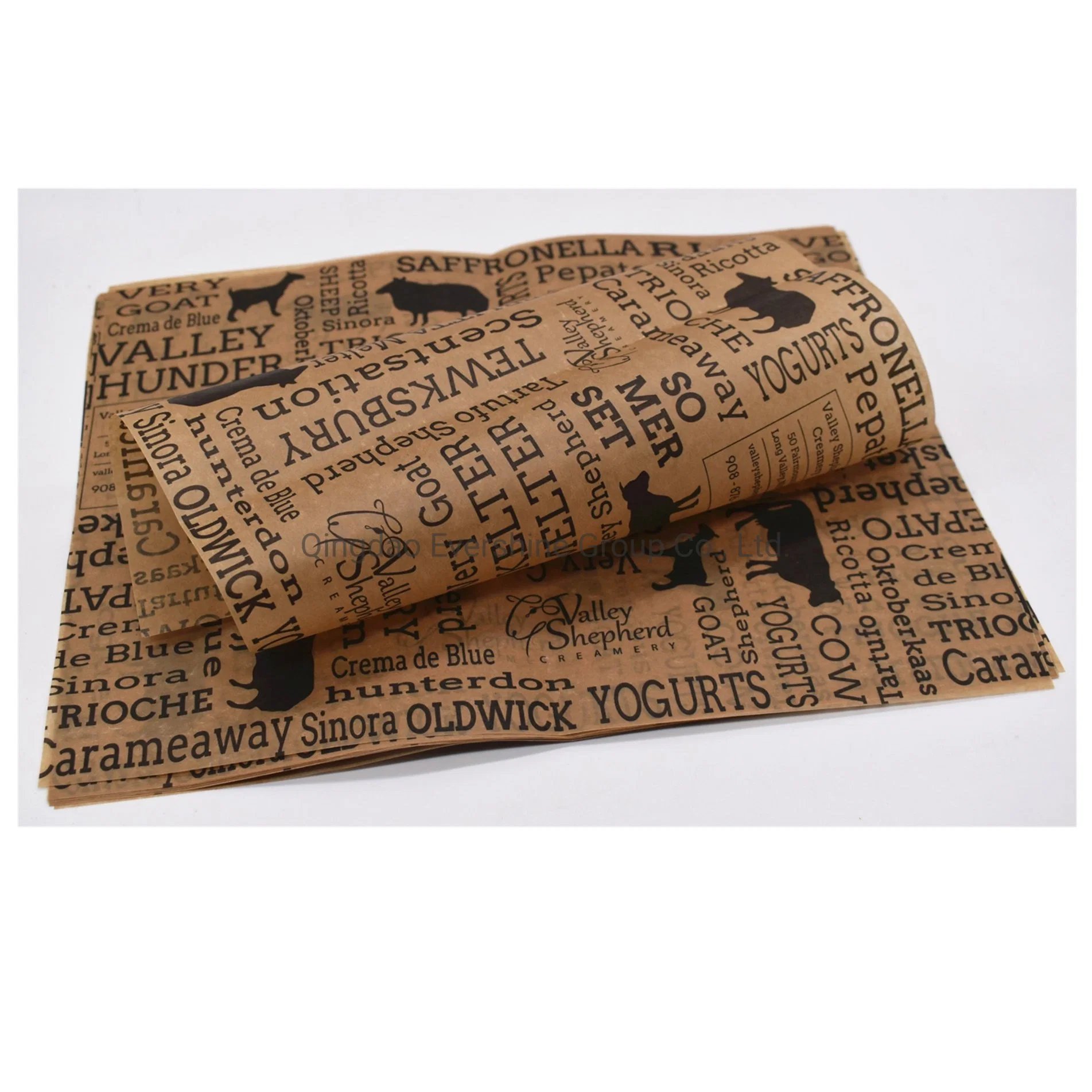 Water-Based Grease Proof Paper, Burger Warpping Paper, Grease Food Packaging Paper