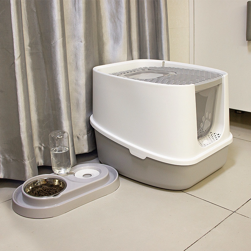 New Design Luxury Foldable Plastic Pet Toilet Sand Box Litter Box Automatic Cat Planting Cat Litter Box Cat Litter Tray