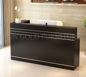 Curved Reception Desk Shop Cash Counter Table Design (SZ-RTT004)