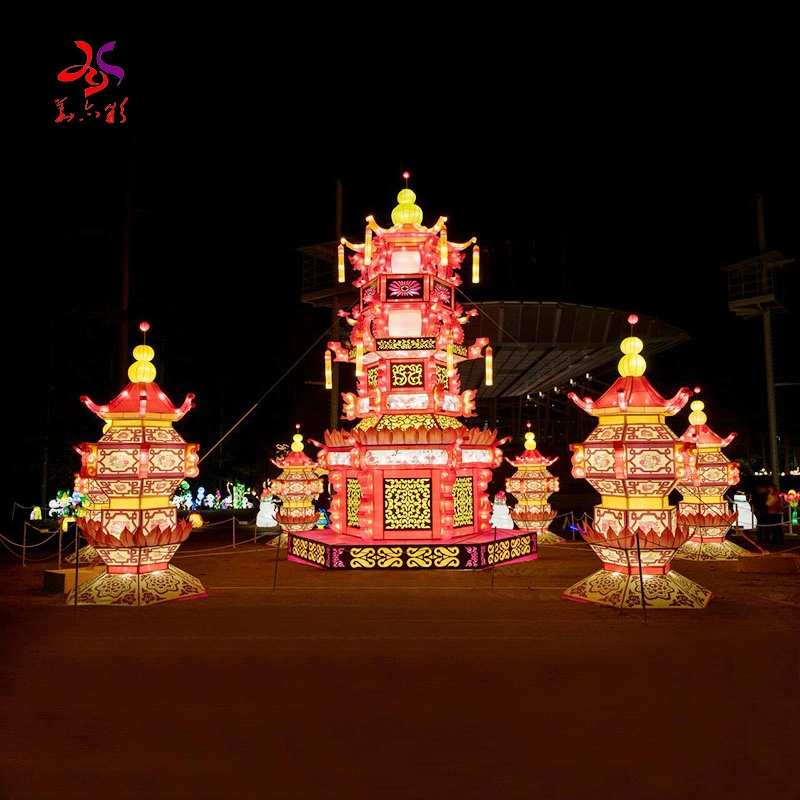 Customized Chinese New Year Street Light Palace Silk Festival Lanterns