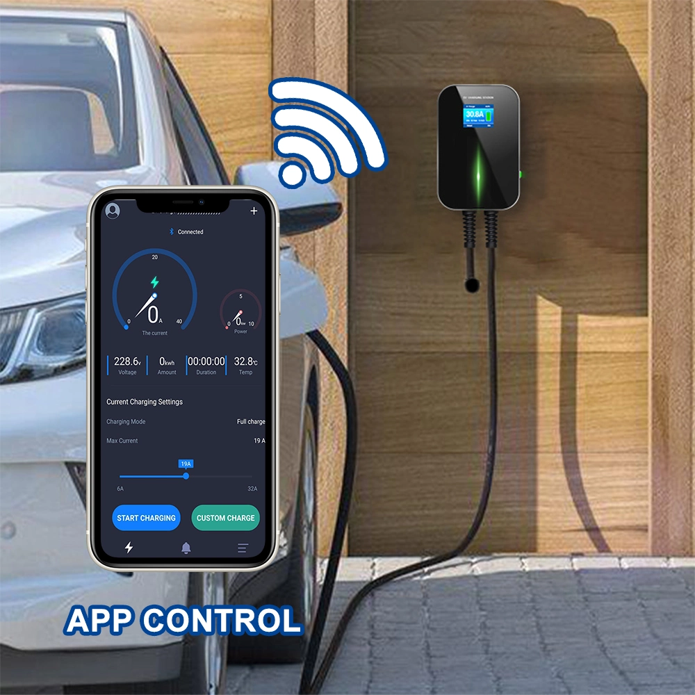 7.2kw app WiFi Control شاحن السيارة الكهربائي Fast EV Charger المحطة