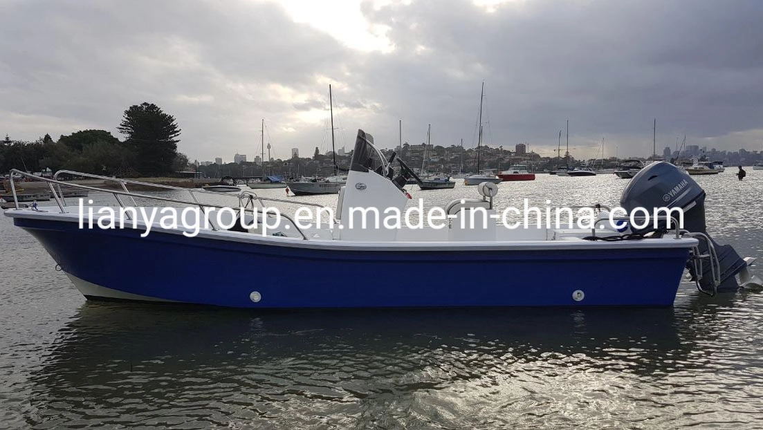 Liya 19ft botes de fibra de vidrio fabricados en China Panga barcos Malasia