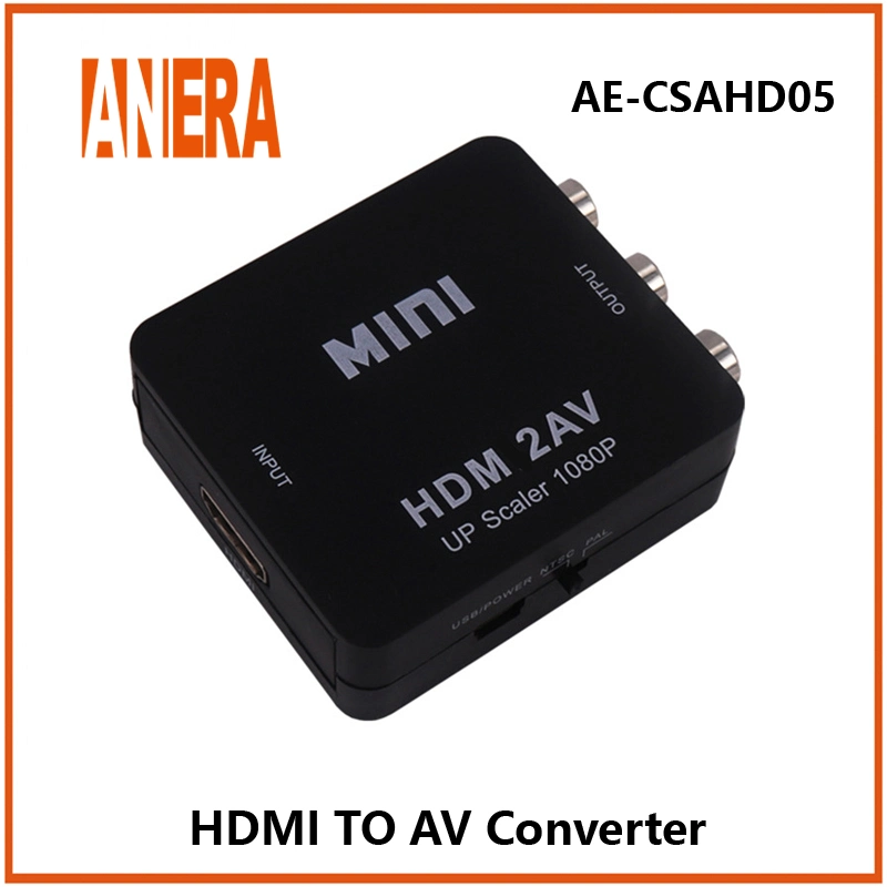 Adaptateur de convertisseur péritel-HDMI ADAPTATEUR audio vidéo 1080P avec Alimentation pour DVD HDTV pour décodeur Plug and Play Avec câble USB