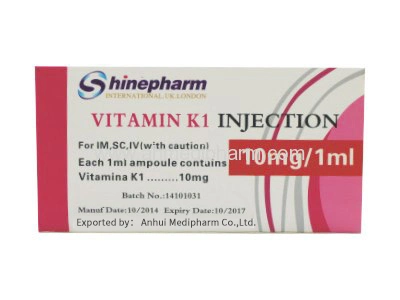 Injection de vitamine K1 10mg/1 ml de médicaments finis avec GMP