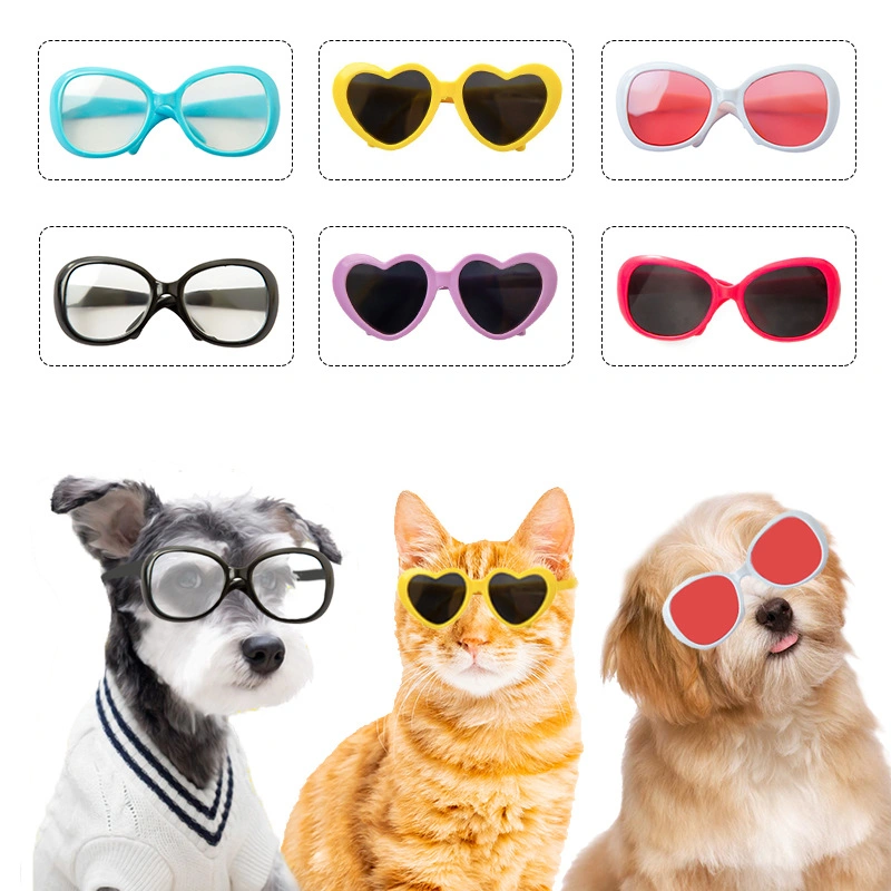 Lunettes pour animaux de compagnie Vêtements pour chiens Mignons Lunettes de Noël pour animaux de compagnie Drôles Lunettes en forme de cœur pour chats Lunettes de soleil Accessoires pour animaux de compagnie Lunettes