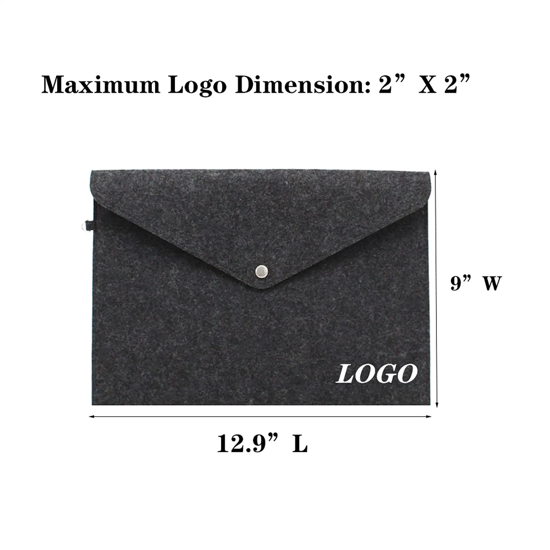 The Manufacturer Produces New Simple Felt Document Packing Bag Organizer Felt Folder Bag with a Button Closure