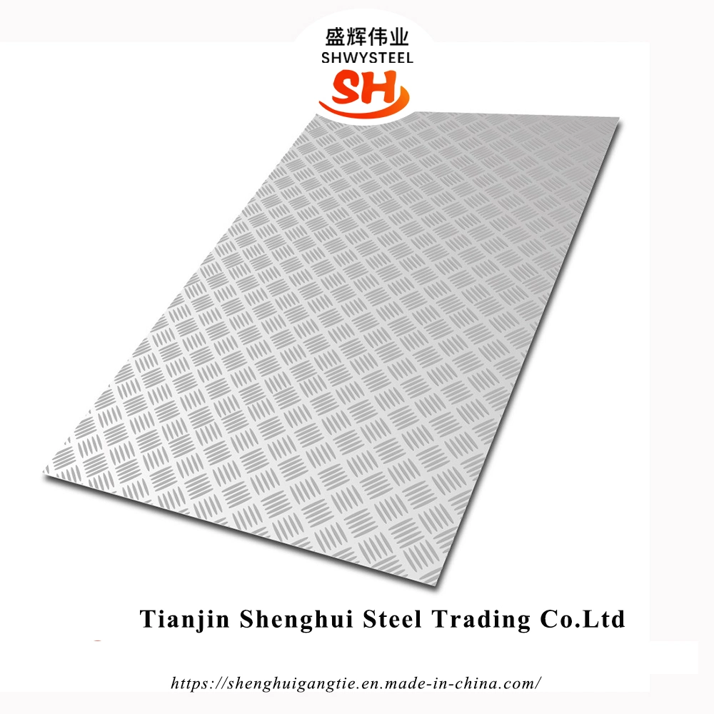 1050 1060 1100 3003 5052 5083 6061 Anti-Slip 3 Bar, 5bar Embossed Diamond Pattern Aluminum/Aluminium Checkered / Tread Anti-Skid Plate/Sheet