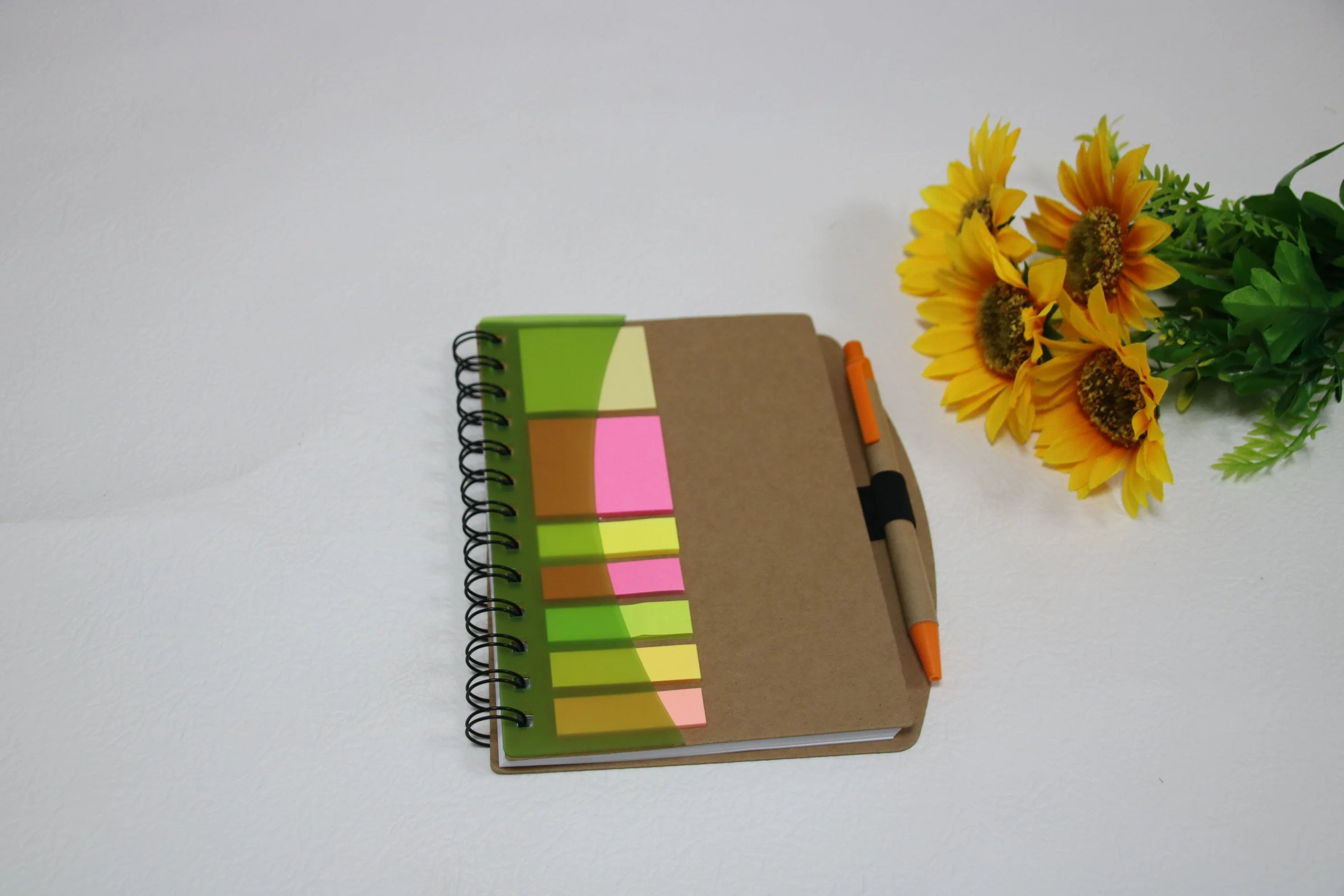 Wholesale Price A5 Kraft Paper Spiral Notebook with Fancy Design