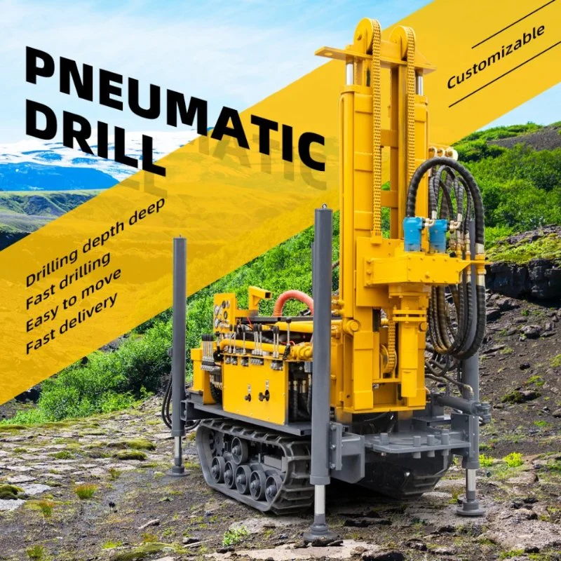 160m/180m/220m/260m/300m Drilling Depth Crawler Pneumatic Borehole Core Water Well Drill/Drilling Rig Machine for Rock/Mountain/Mining Area