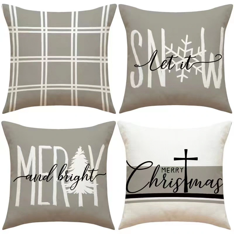 Winter Holiday Farmhouse Decorations Cushion Cover