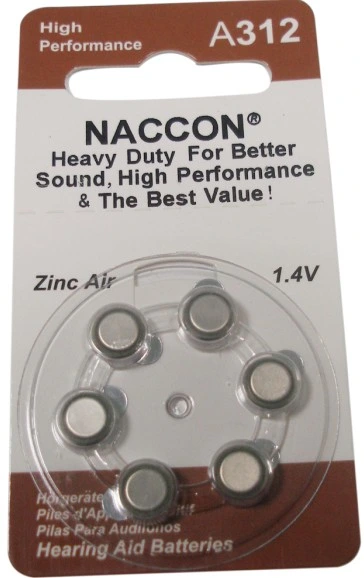 A13 1.4V Zinc Air Hearing Aid Battery