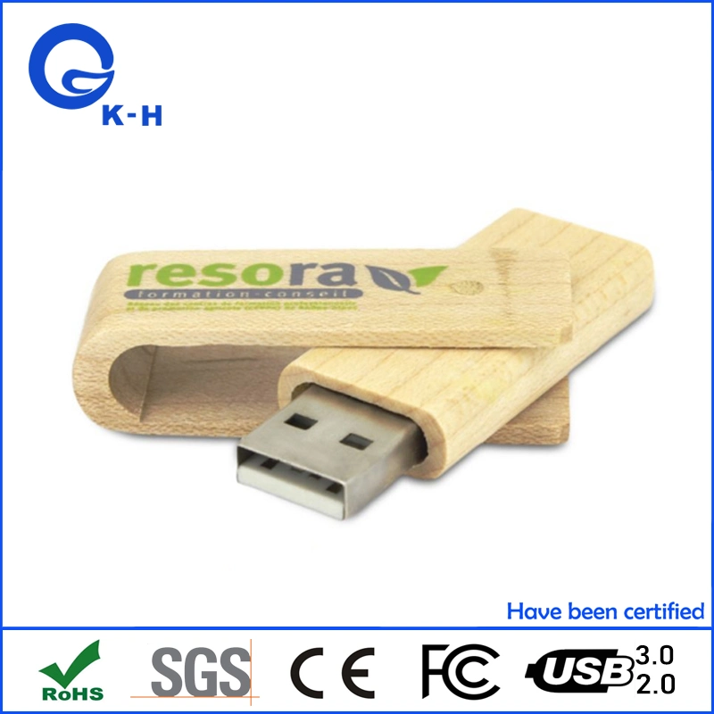 Disco de memória Flash USB Bamboo em madeira para Oferta Promocional de 16 GB 32 GB 64 GB