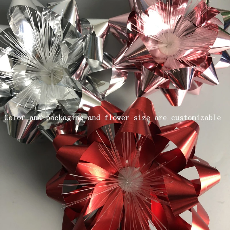 Customized Handmade Gift PP Decoration Package Bows Red Star Bows for Presents