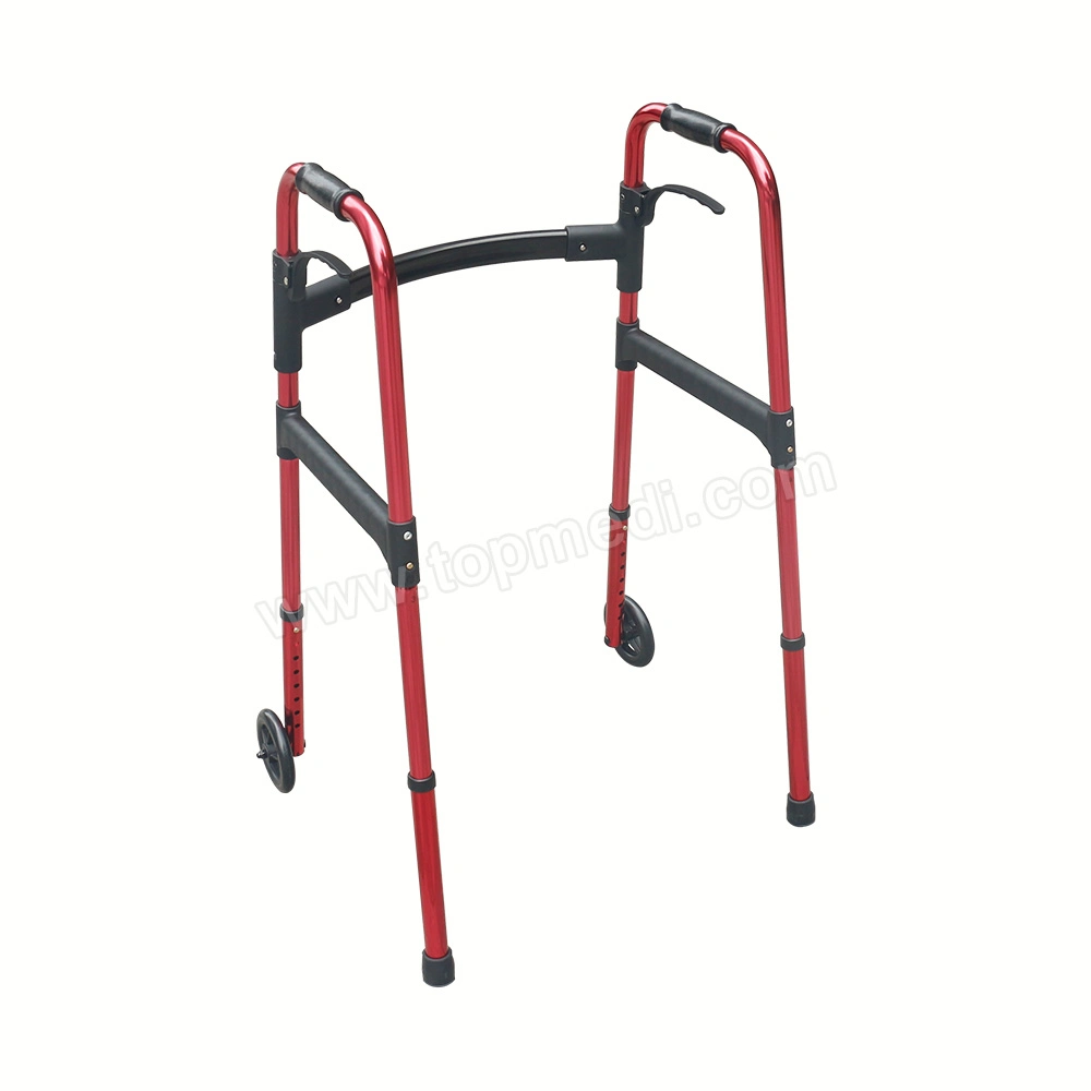 Réhabilitation adultes pliable alliage d'aluminium Walking Walker léger pour handicapés