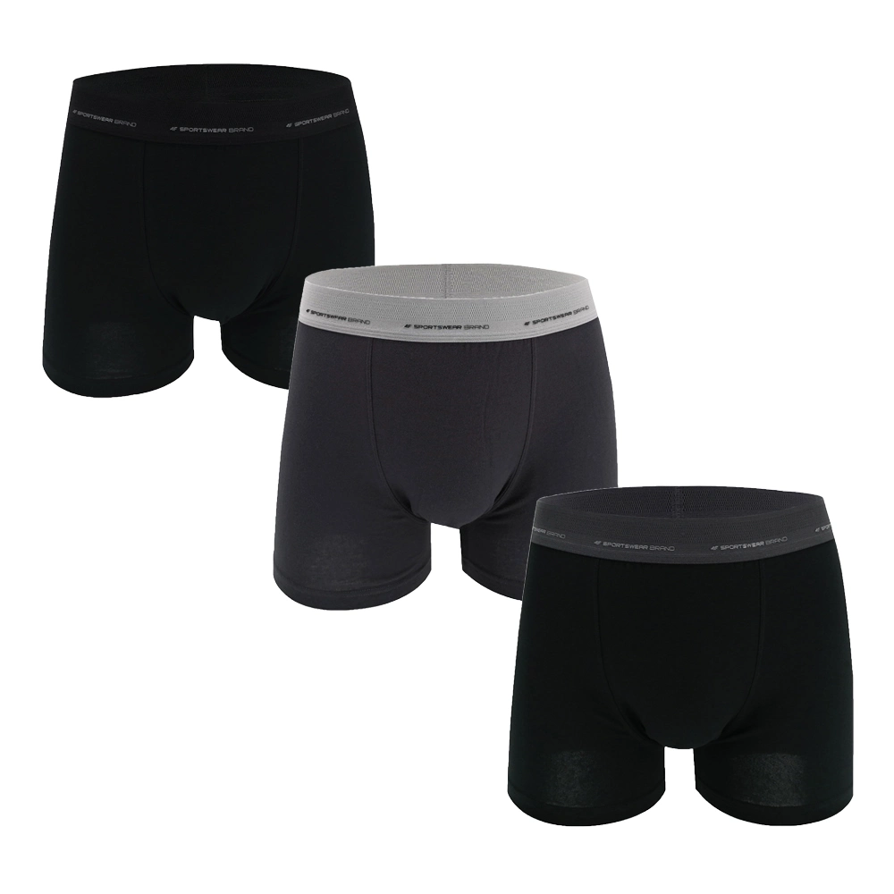 Hot Selling Comfort Cotton Spandex Customize 3D Logo Men Boxers Briefs