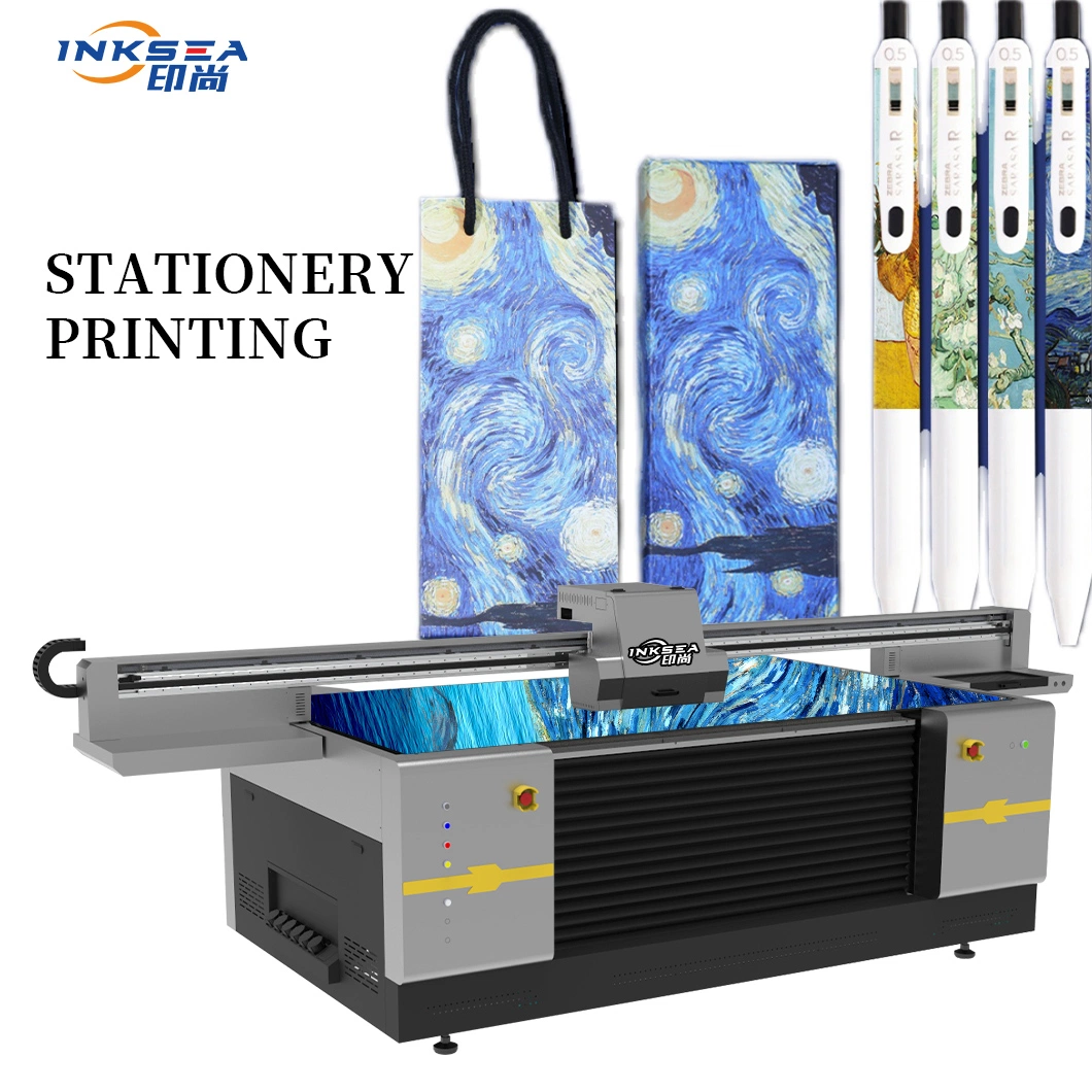 Impresora de gran formato impresora de inyección de tinta digital de tamaño 2,5m con Ricoh G5 G5I cabeza para Madera y vidrio Acrílico UV Flatbed Impresoras Solvent Flatbed Printer