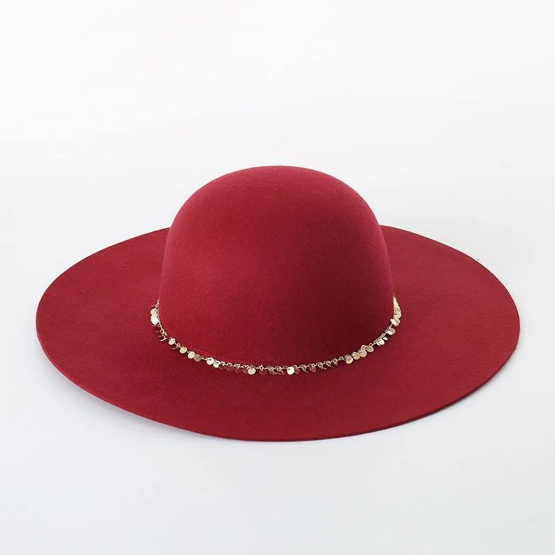 Fashion Wool Polyester Felt Fedora Hat