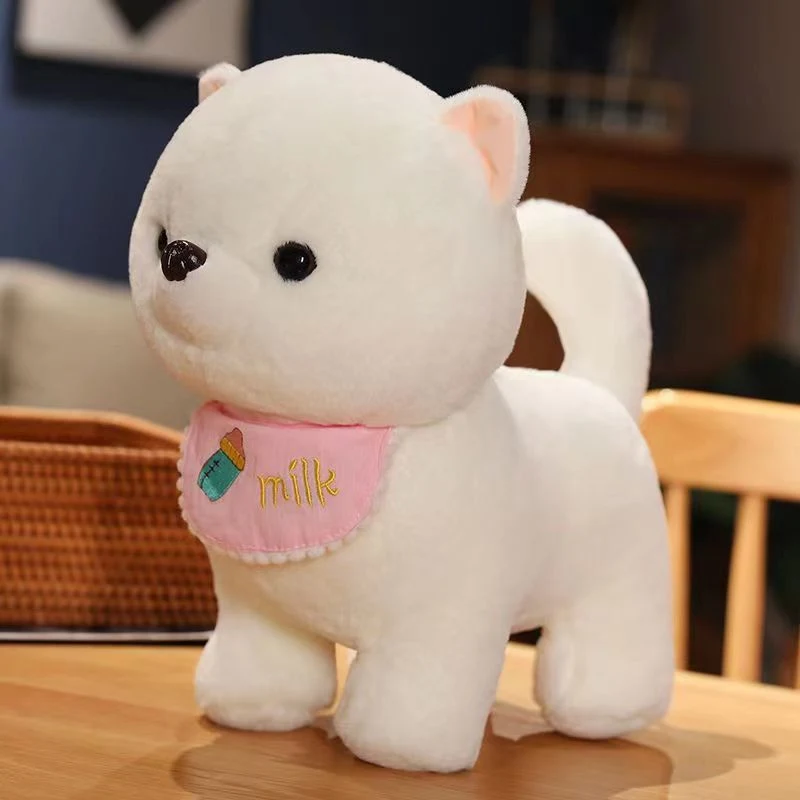 Peluche para cão de leite pequeno, brinquedos de peluche para cão