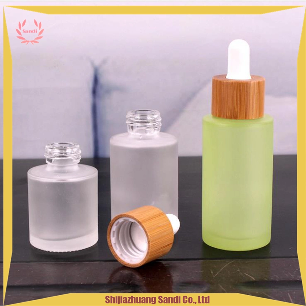 Transparent Shoulder Gel Head Bottle -Flat Shoulder Perfume Bottle with Rubber Dropper