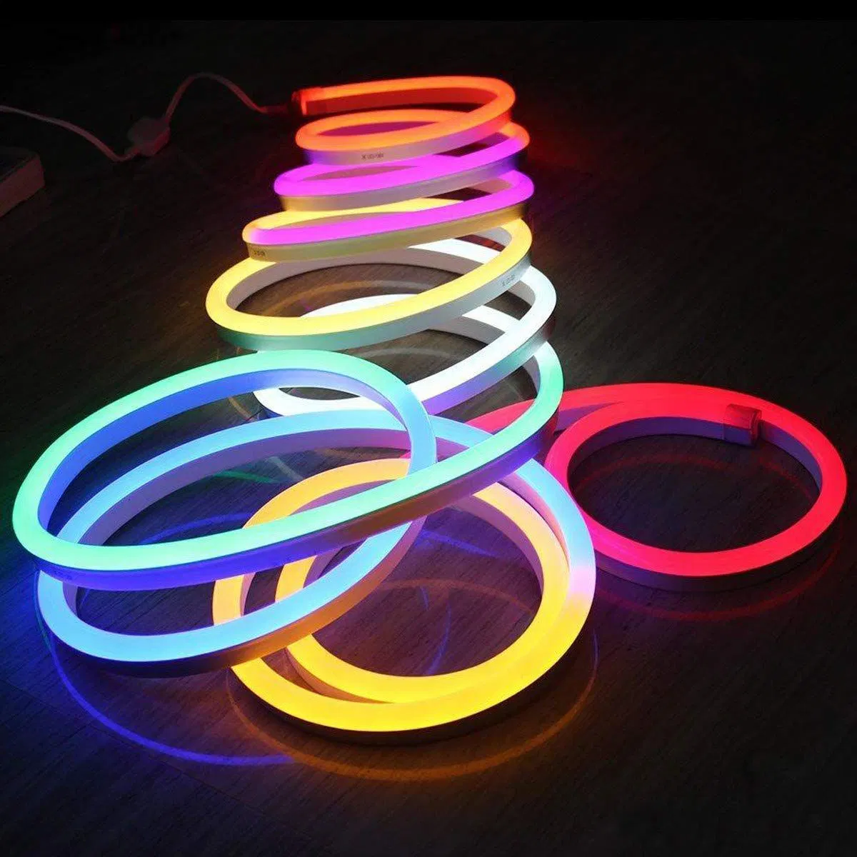 Custom LED Light Neon Sign 6*12mm Waterproof Silicone Tube 5m 50 Meter 12V 24V Strip LED Neon Flex Lighting