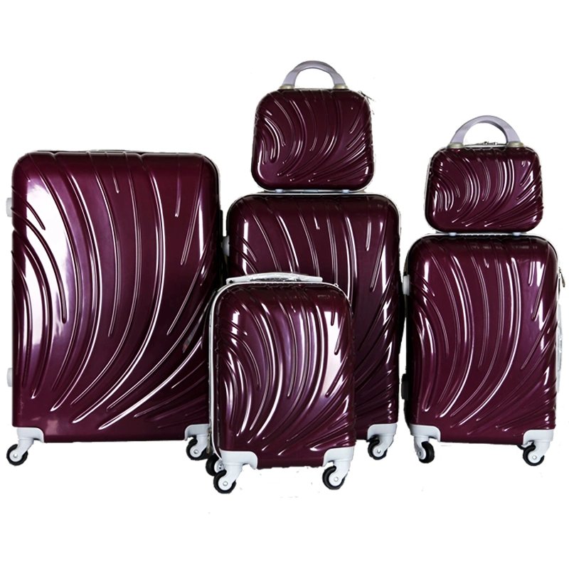 Best Selling Fashion 6 PCS Trolley Luggage Set with Cosmetic Bags