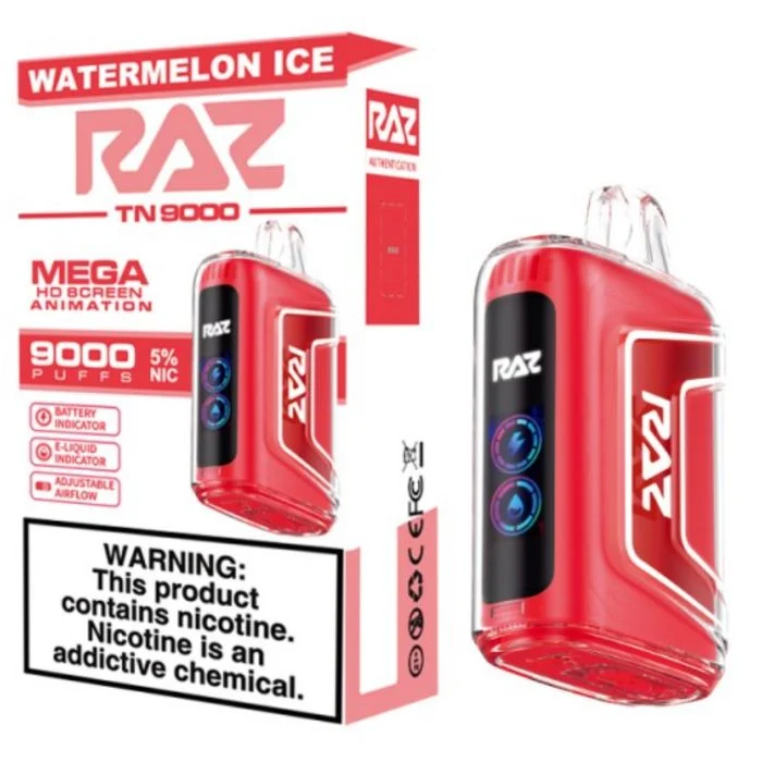 Raz 9000 Disposable/Chargeable Vape Vs Disposable/Chargeable Vaporizer 20ml Mesh LCD Screen Vapes