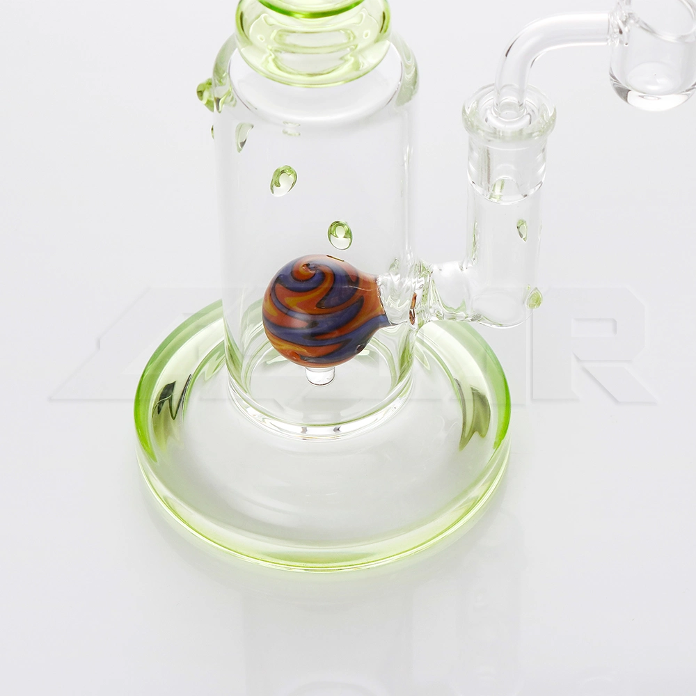 New Design 9.5 Inches Wig Wag Glass Smoking Pipe Smoking Water Pipe 14mm Quartz Banger Glass Oil Rig DAB Rig