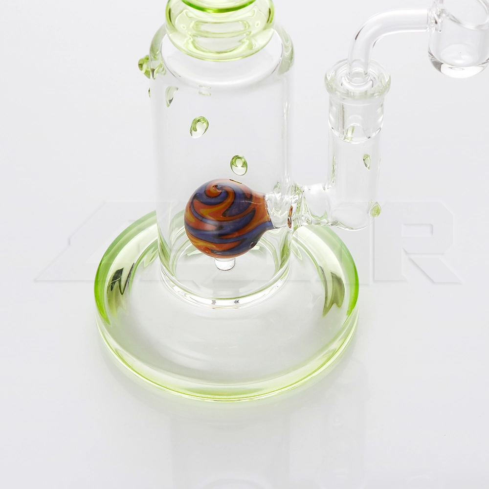 تصميم جديد 9.5 بوصة ويغ الزجاج يدخّن أنابيب أنبوب المياه 14 مم كوارتز زيت الزجاج بانجر Rig DAB Rig