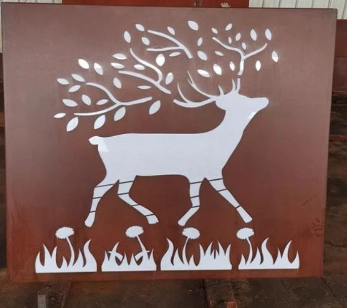 Portão de Jardim Personalizado em Aço Corten Decorativo para Área Externa.