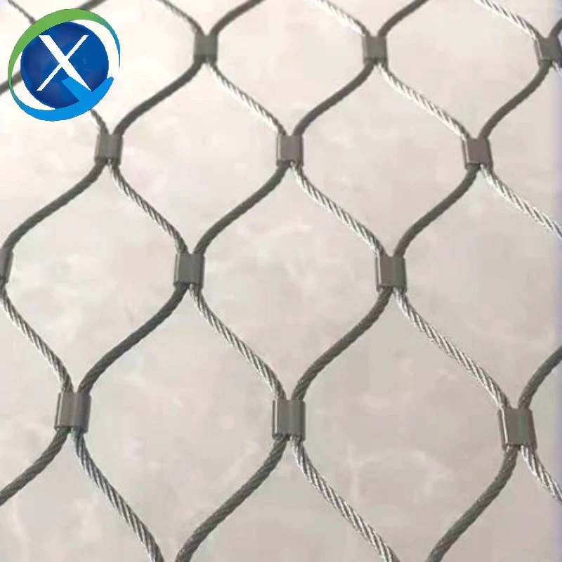 Stair Railing Stainless Steel Rope Mesh Balcony Infill Ss Rope Mesh Handrail Metal Cable Nets