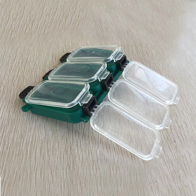 OEM Spot Sales Custom 005# Double Side 6 Compartments Fishing Tackle Lure Box Plastic Waterproof Fishing Hooks Storage