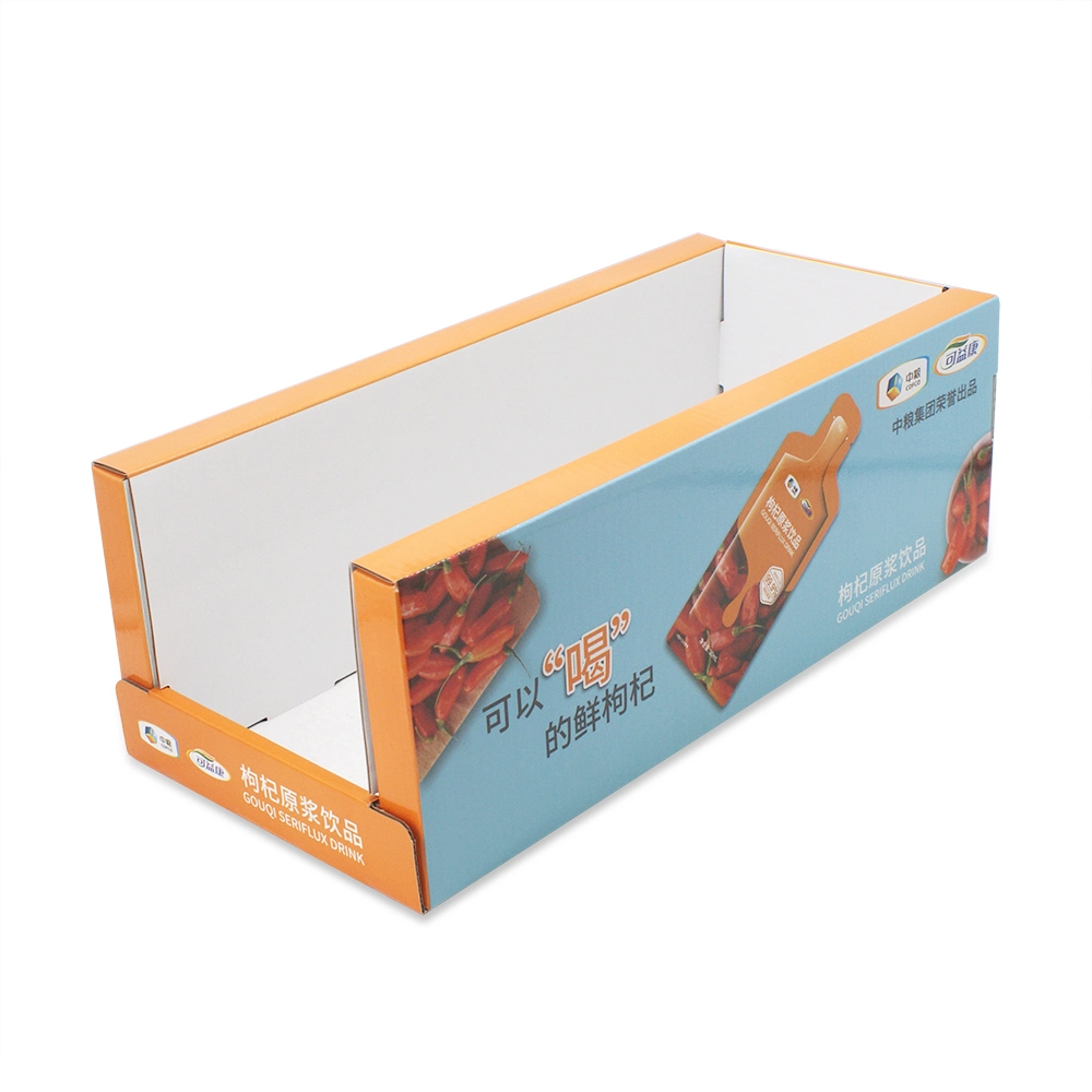 4C Drucken Softdrinks Display PDQ Papierbox für Lebensmittel Produkte