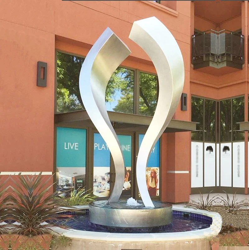 Escultura em diamante Art em aço inoxidável grande para decoração exterior