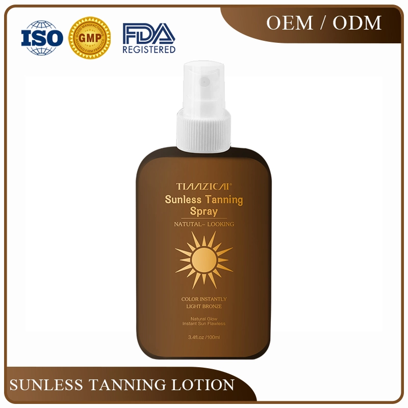 Face à eau pulvérisée de bronzage auto Tanner pour un bronzage naturel et progressif Sunless 100ml