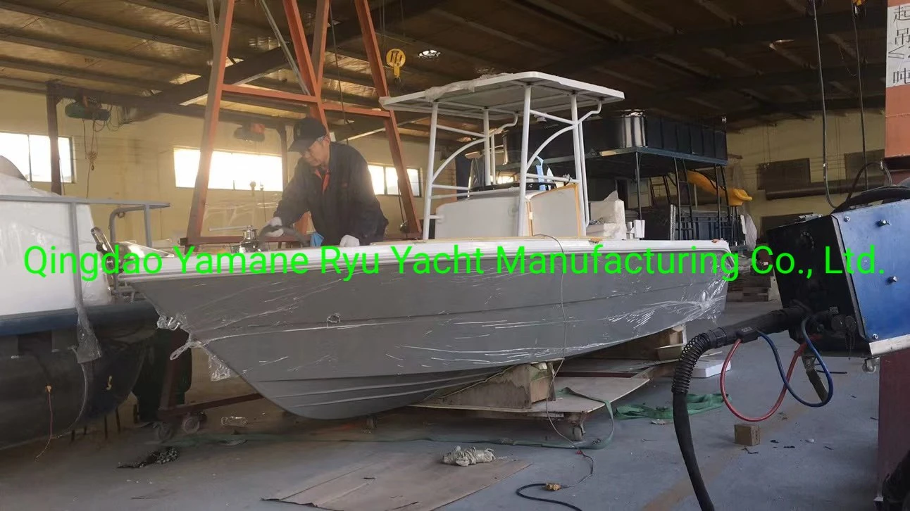 24FT Deep V Hull Center Console Speed Fishing Boat Hard Top Fiberglass Pleasure Boat