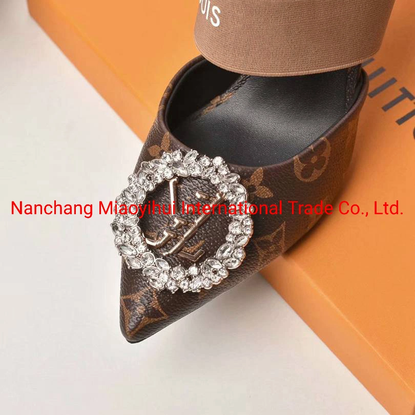 Ladies Lady Women Designer Luxury Brand PU / Real Leather Shoulder Wallets Slipper Shoes