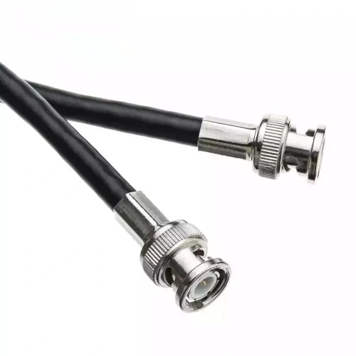 Black CCTV Video Connection Golden Plated BNC Cable HD Camera Cable 75 Ohm SDI BNC Cable