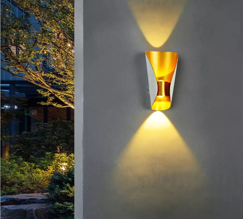 Moderne neue Gold Mix Black Color Beliebte Design IP65 Wasserdichtes Licht, moderne High Lumen Indoor Outdoor LED Wandleuchte 6W