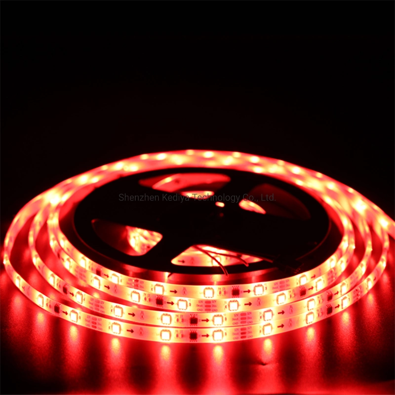 High Brightness 5050 RGB Pixel Luces LED 30 LEDs/M Addressable Built in IC Ws2811 DC12V Digital LED Strip Light