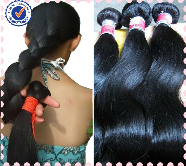 Cheap Hot Beauty Body Wave Bundles 100% Human Natural Black Unprocessed Virgin Brazilian Hair