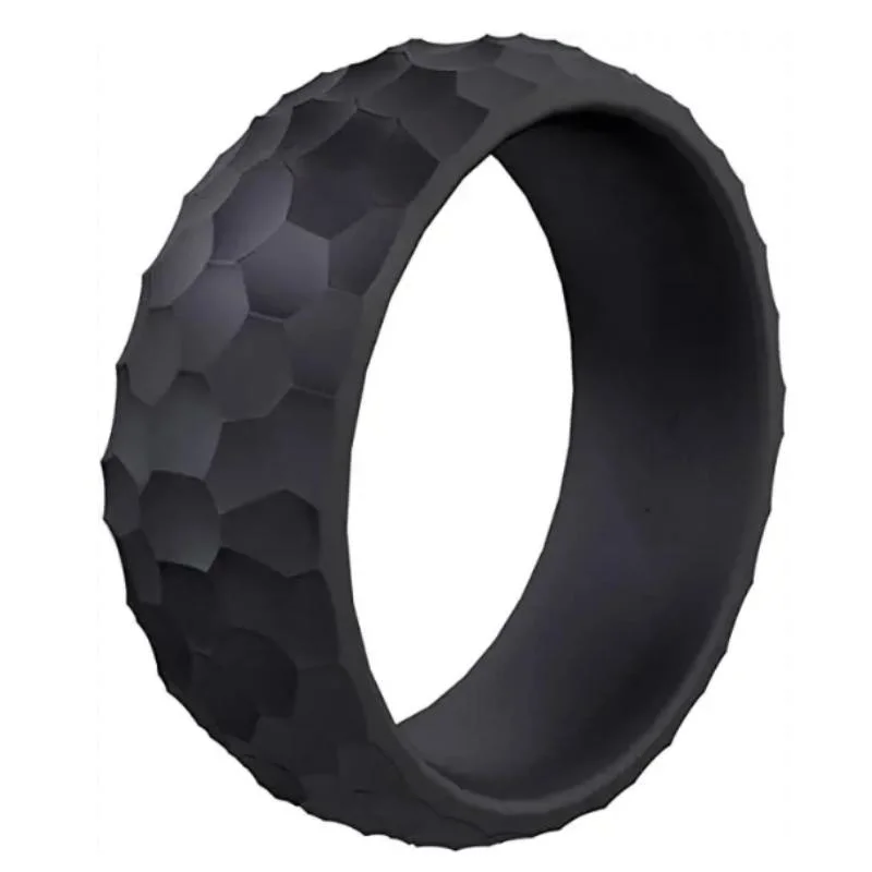 Silicone Rings Rubber Wedding Bands Flexible New Shape Rings for Men